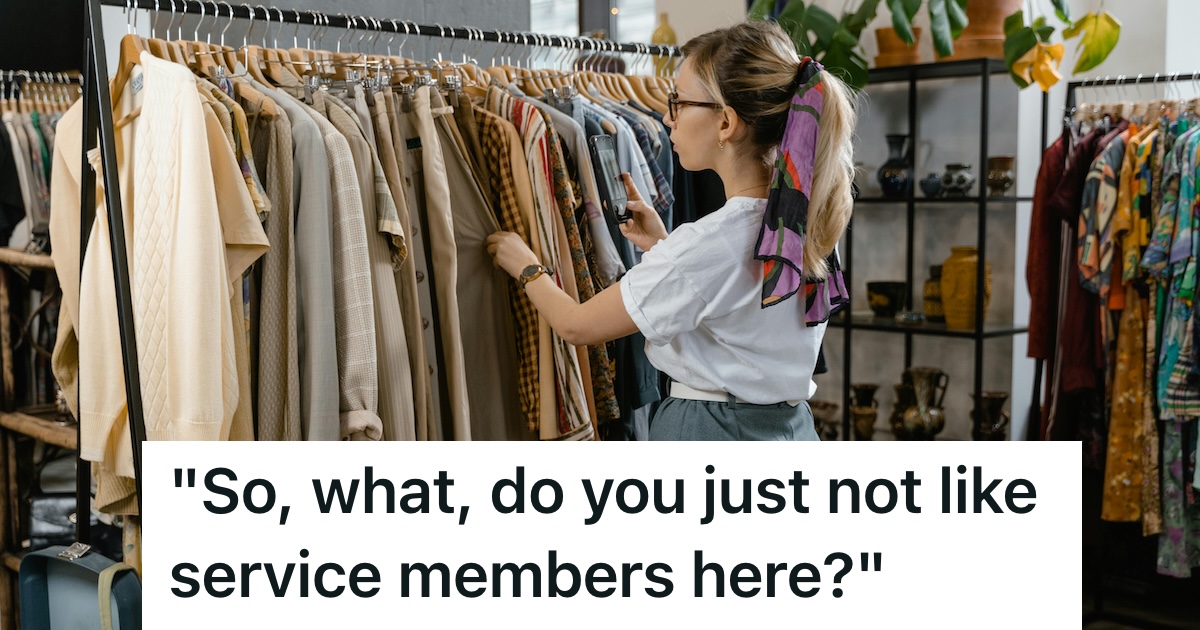 Woman in a clothes shop