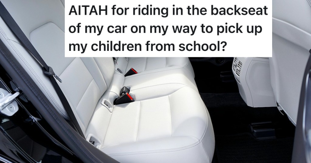 backseat of a car's interior