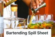 Bartender Followed His Manager’s Ridiculous Rule On Drink Spill Sheets, But They Eventually Realized Just How Ridiculous The Rule Was In The First Place