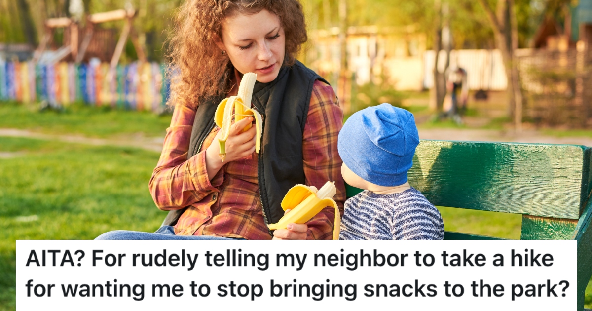 woman with her son in a park