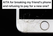 Friend Grabs Girl’s Phone To Text Her Crush, But She Accidentally Breaks The Friend’s Phone When She Tries To Take It Back