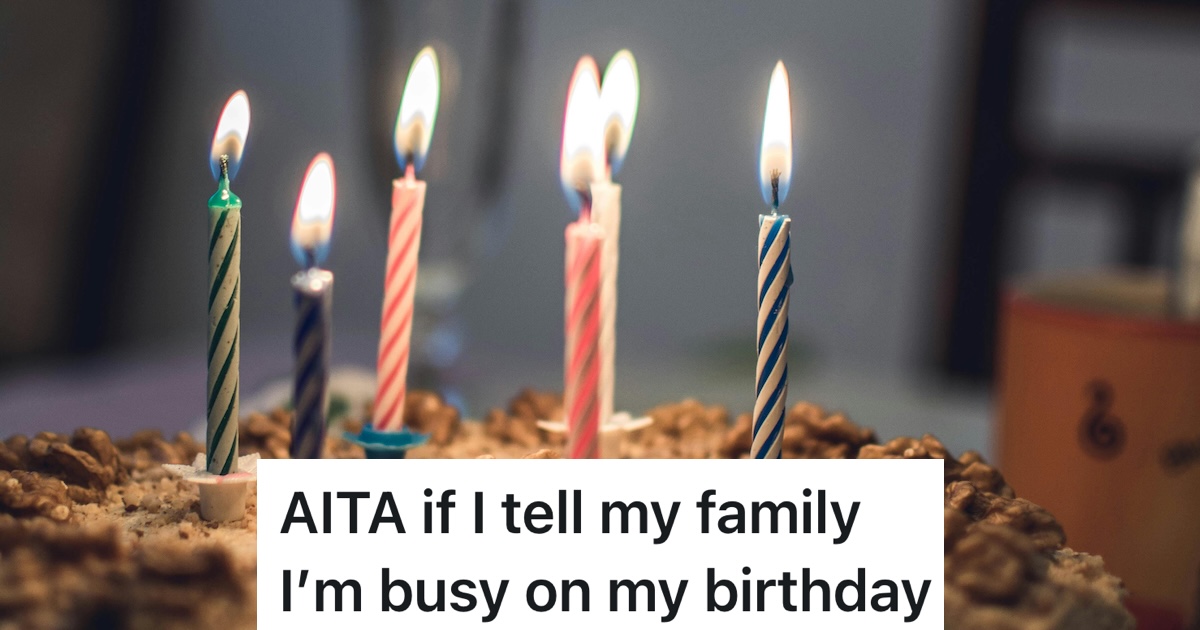 birthday cake with lit candles