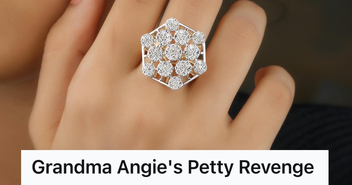 Woman's hand wearing a big ring