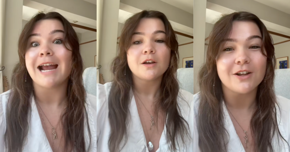 woman talking to tiktokkers