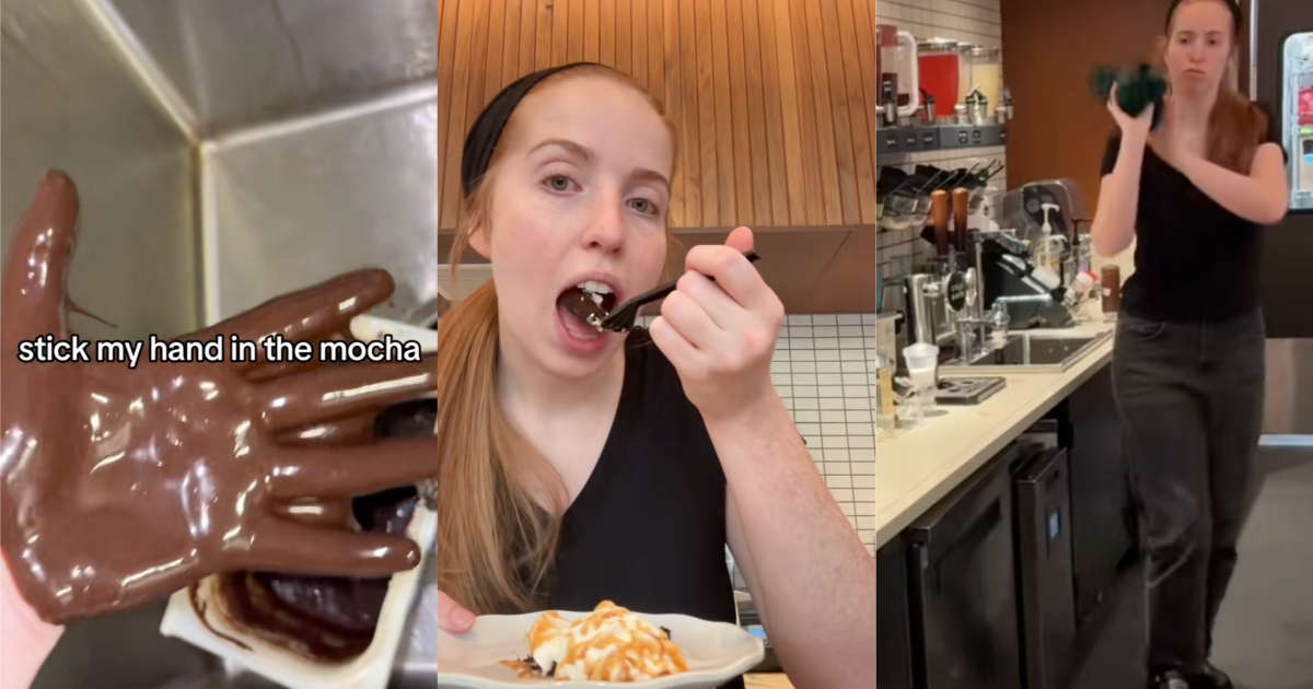 woman at a starbucks store