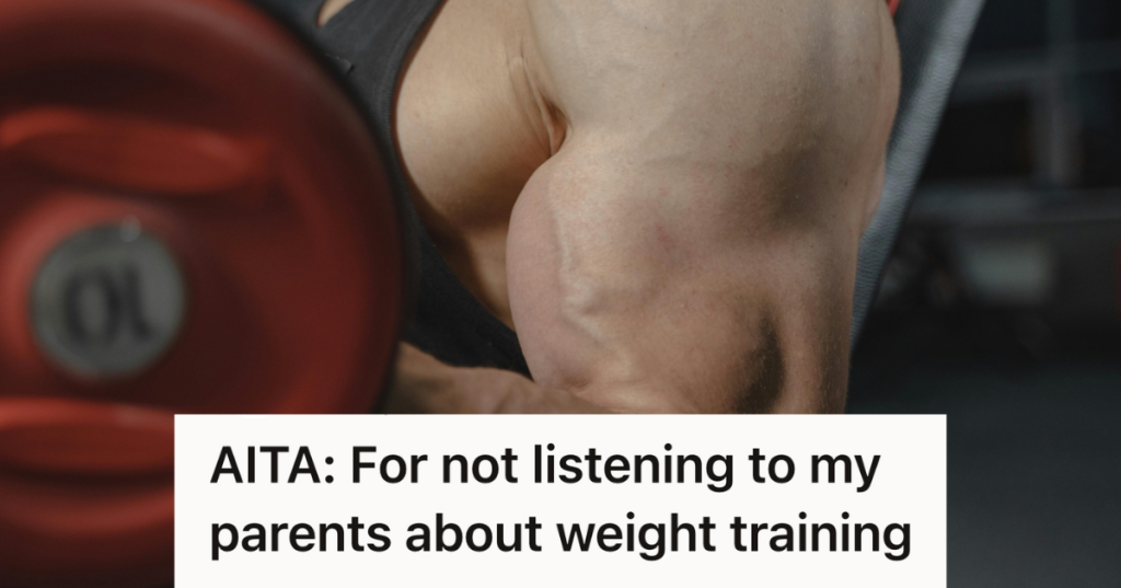 closeup of a bicep lifting weights