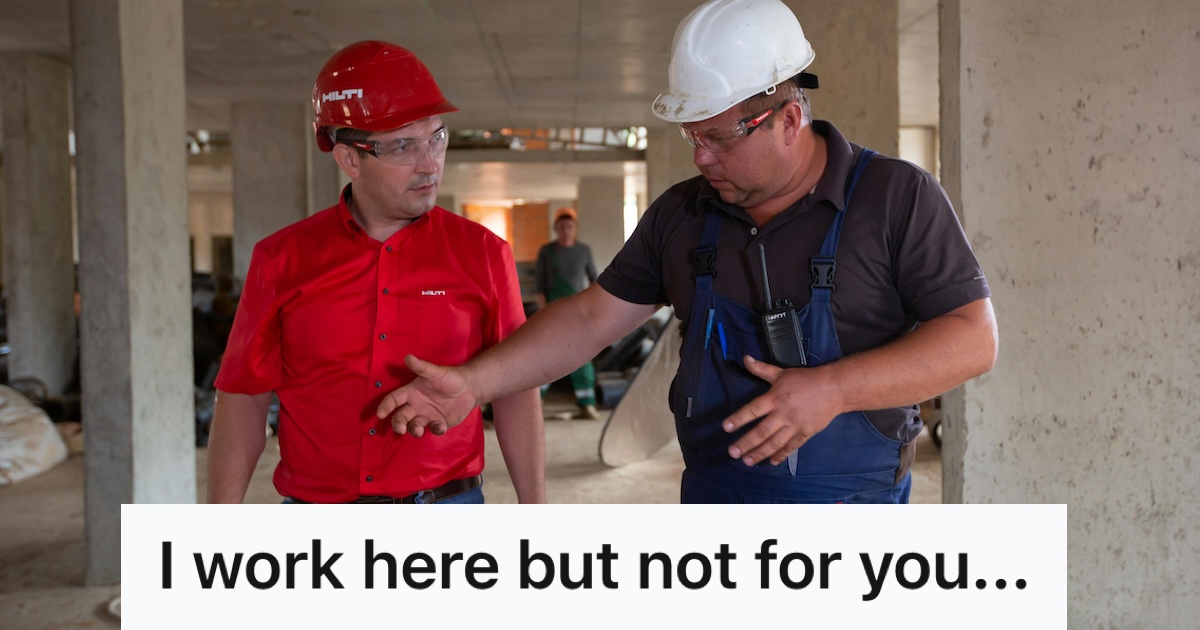 Men in hard hats in a construction site