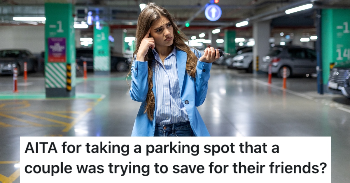 woman in a parking garage
