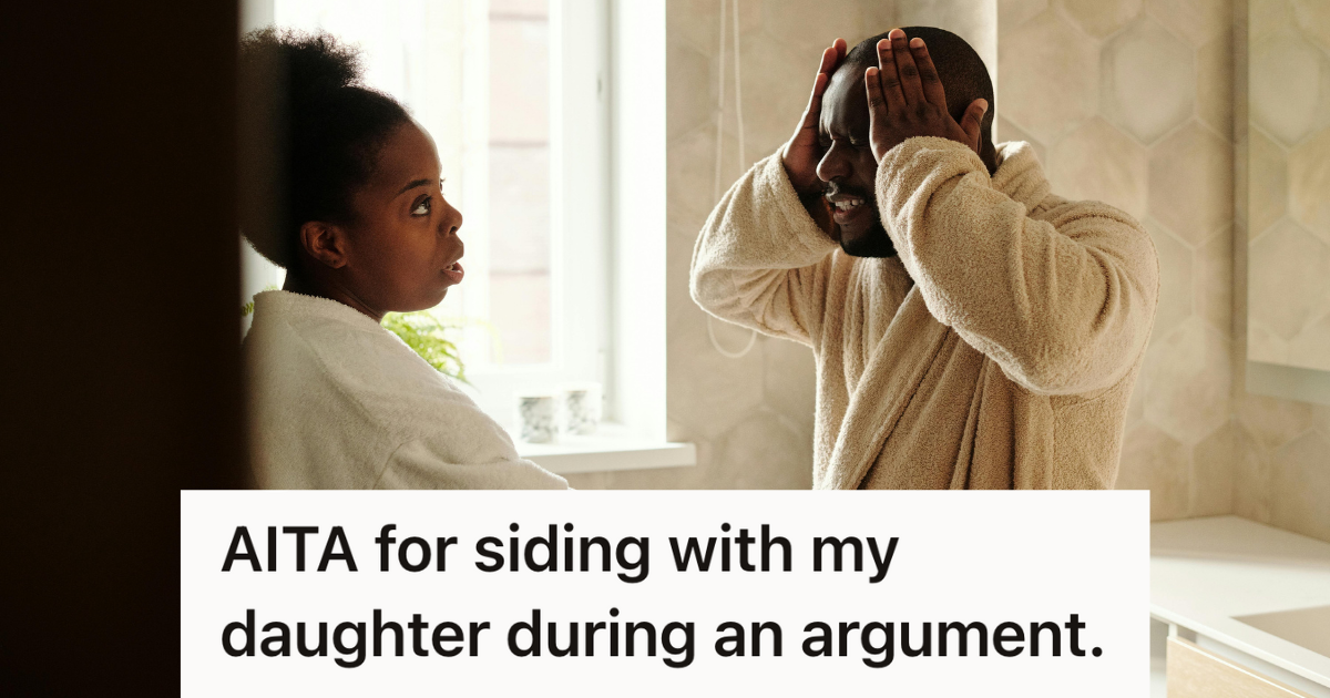 couple arguing in their bathroom