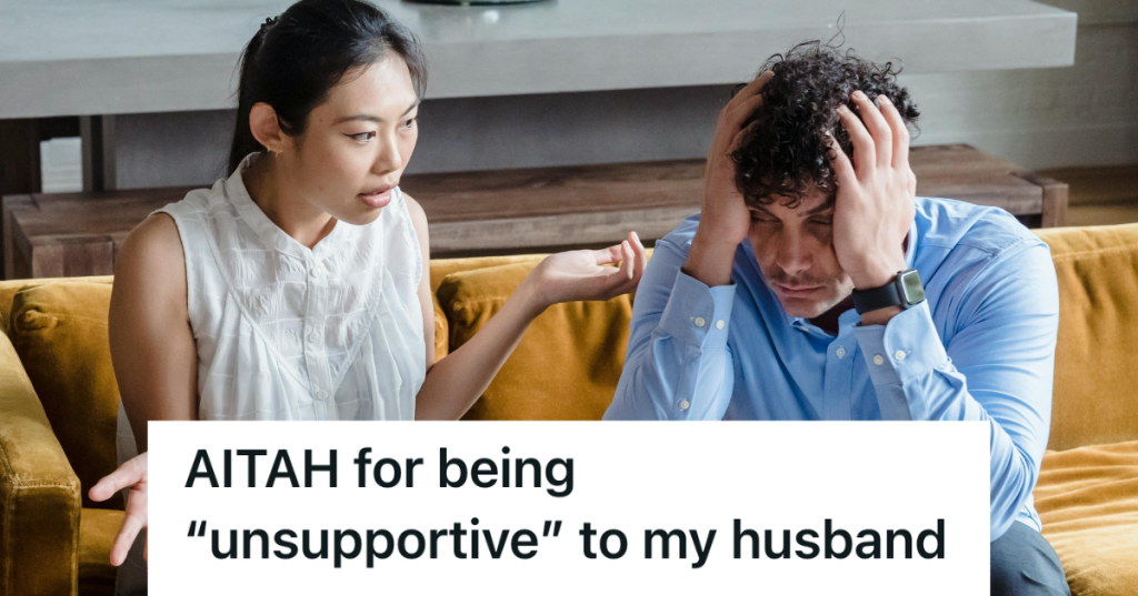 couple arguing on the couch