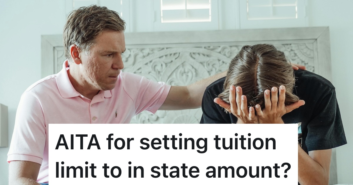 dad setting things straight with his teenager son