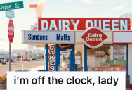 Fast Food Worker Tried To Clock Out Of Their Shift In Peace, But One Entitled Woman Was Determined To Make Her Stay Late To Clean Up Her Mess