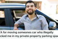 A Car Owner Got Frustrated When Someone Kept Parking in One of Their Spaces, So They Used a Mobile Car Jack to Move the Vehicle Elsewhere