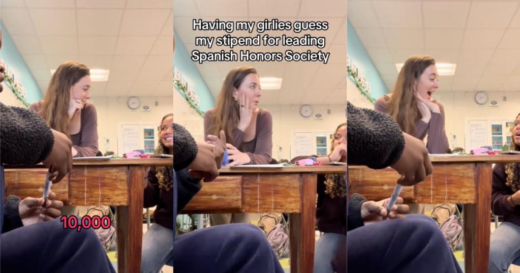 teacher with her students