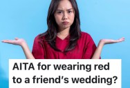 A Woman Wore A Red Dress To A Friend’s Wedding, But Her Friend Got Upset Because The Bride Wore Red