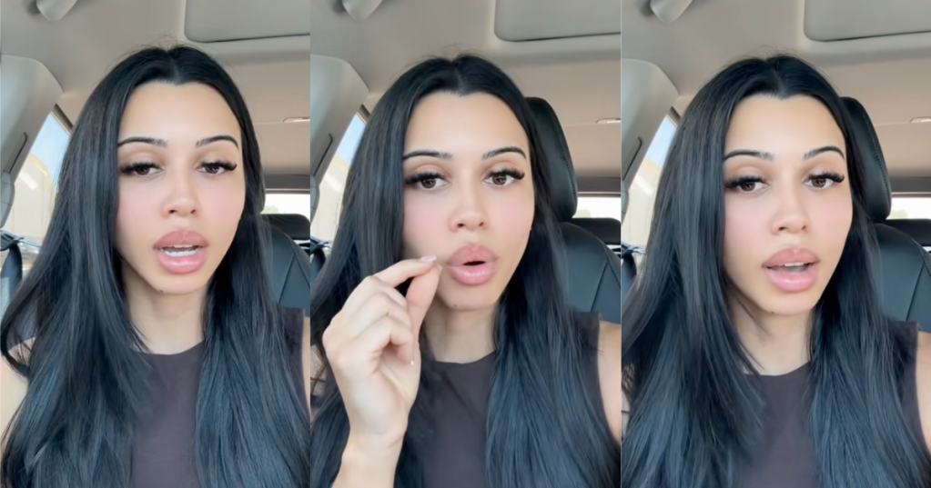 woman talking about veneers