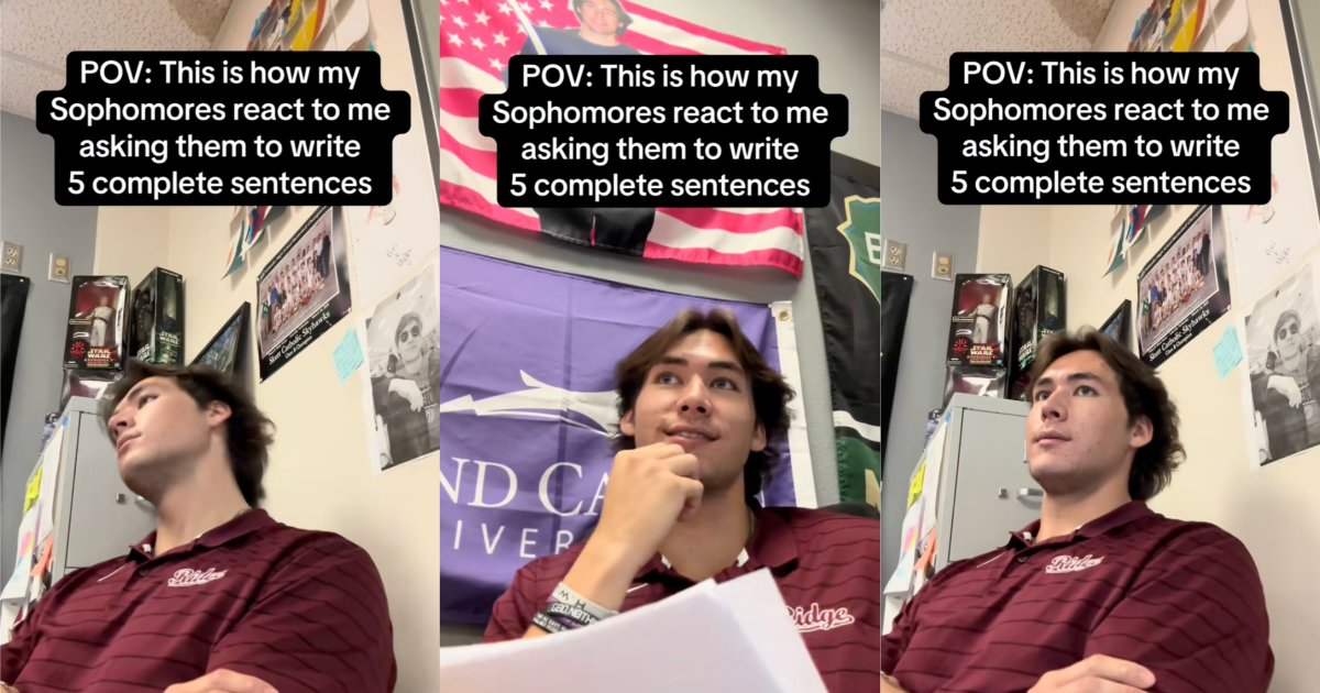 man talking about his students