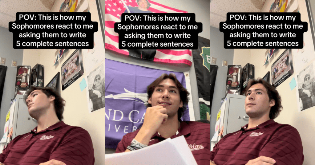 man talking about his students