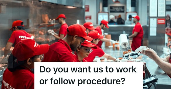 Fast food crew working in the kitchen