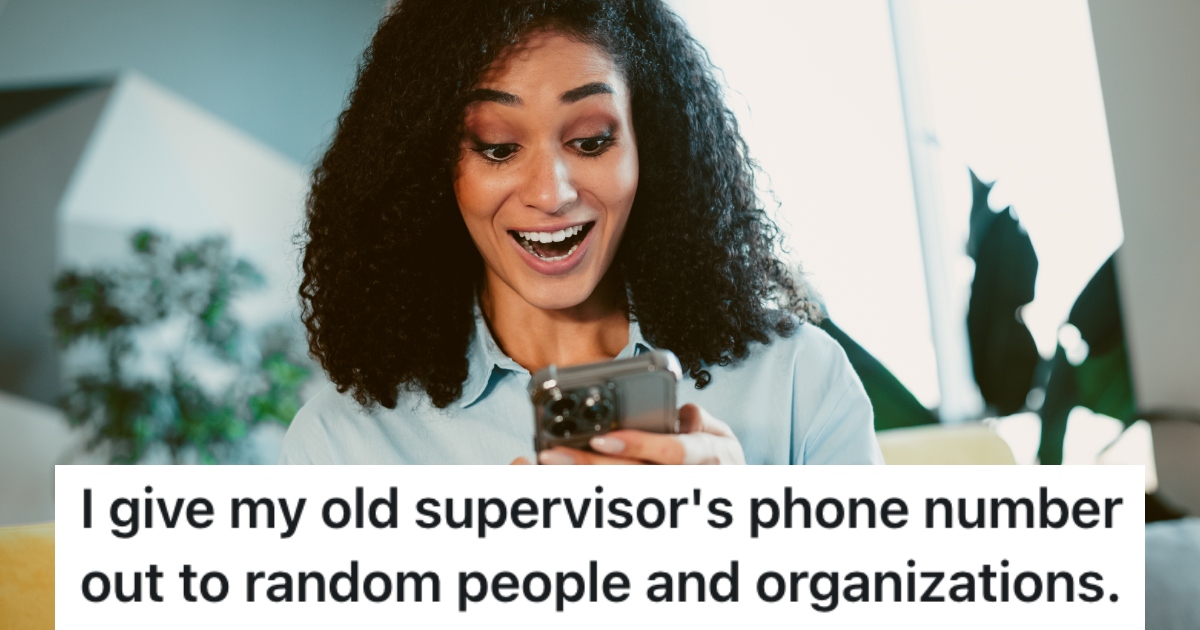 A Workers Boss Gave Them a Hard Time For No Reason, So When She Got Fired, They Gave Her Phone Number To All Kinds of Different Organizations to Bother Her woman looking at her phone