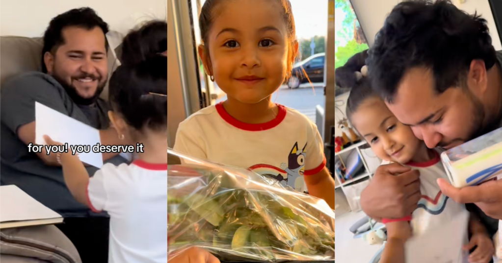 man with his daughter