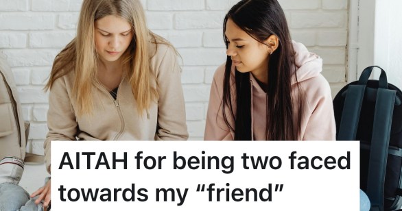 two teen girls sitting talking to each other