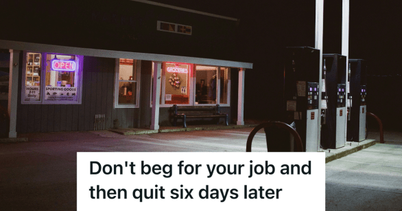 gas station exterior at night
