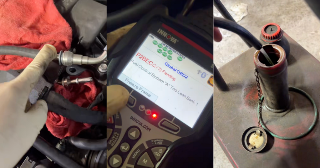 mechanic working on a car