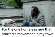Homeless Guy Started Cleaning The Pet Store Where This Employee Worked In Exchange For Food For Him And His Dog, So The Store Owner Started A Homeless Drive That Changed The Whole Town For The Better