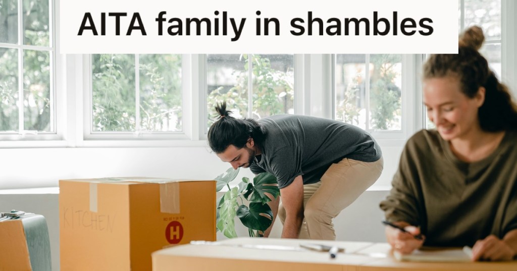 Couple moving into a house