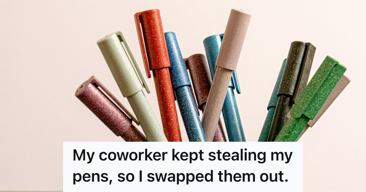 jar of assorted pens