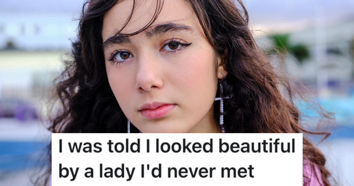 young woman looking at a camera