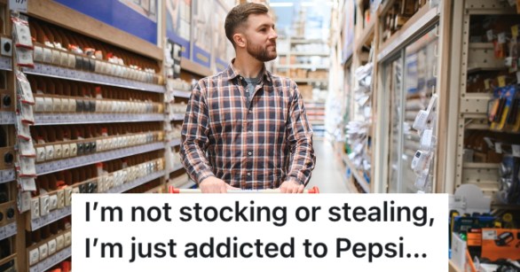 man in a grocery store