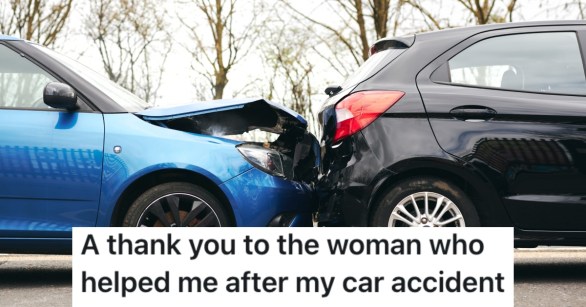 two cars involved in an accident