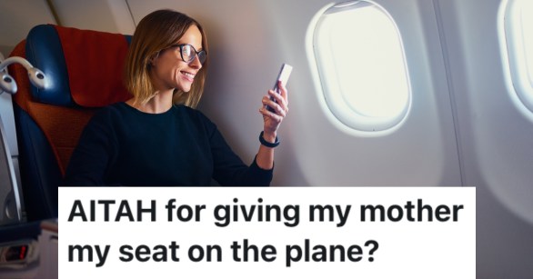 woman on an airplane