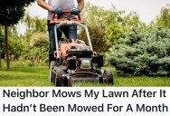 A New Mom’s Lawn Hadn’t Been Mowed In A While, So A Friendly Neighbor Took It Upon Himself To Cut the Grass For Her And Her Husband