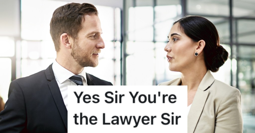 two professional people talking