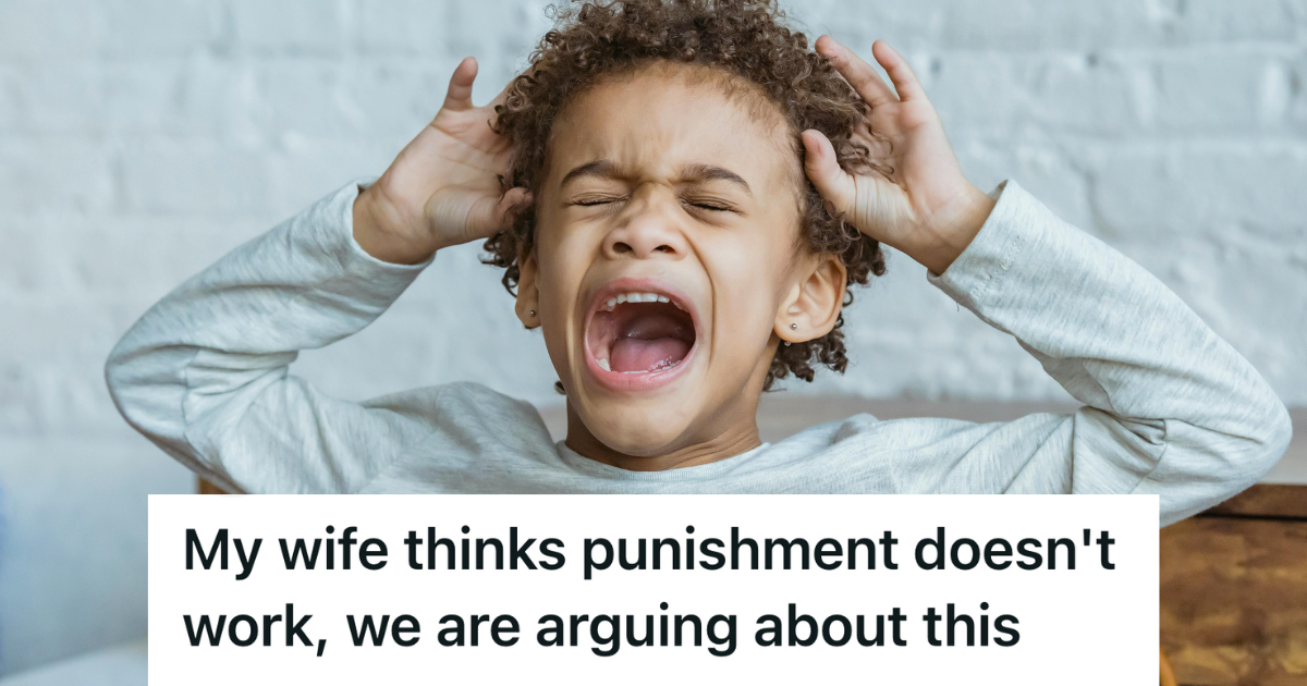 little boy screaming with his hands up