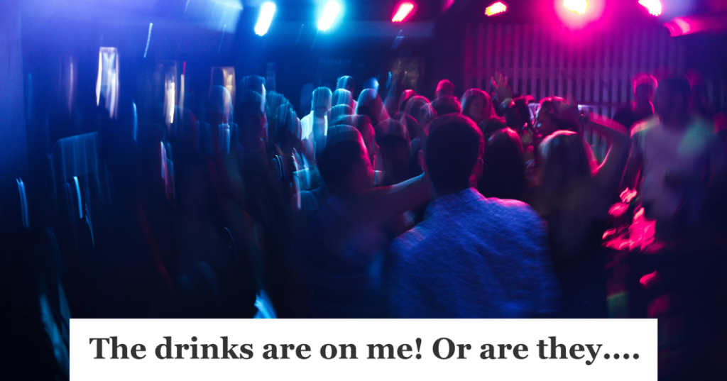 lively nightclub with neon lights