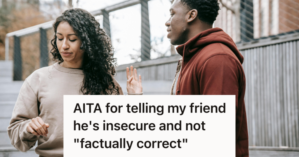 man and a woman arguing outdoors