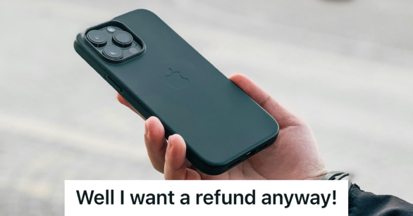 man holding an iphone