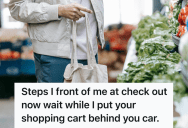 Shopper Tried To Check Out His Groceries Peacefully, But When A Rude Woman Cut In Line, He Taught Her A Hilarious Lesson In The Parking Lot