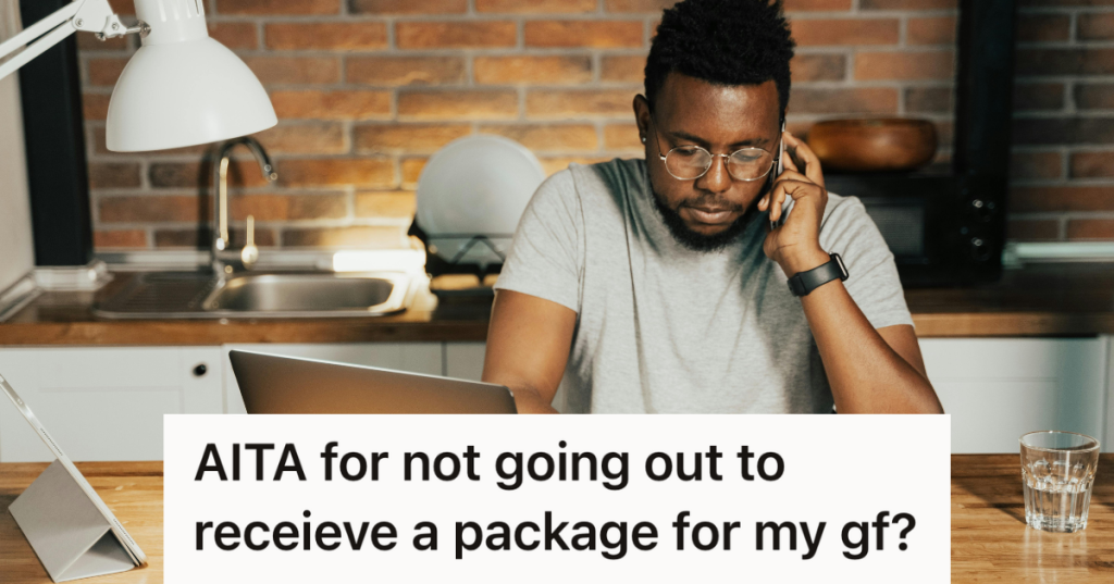 man working from home at his laptop