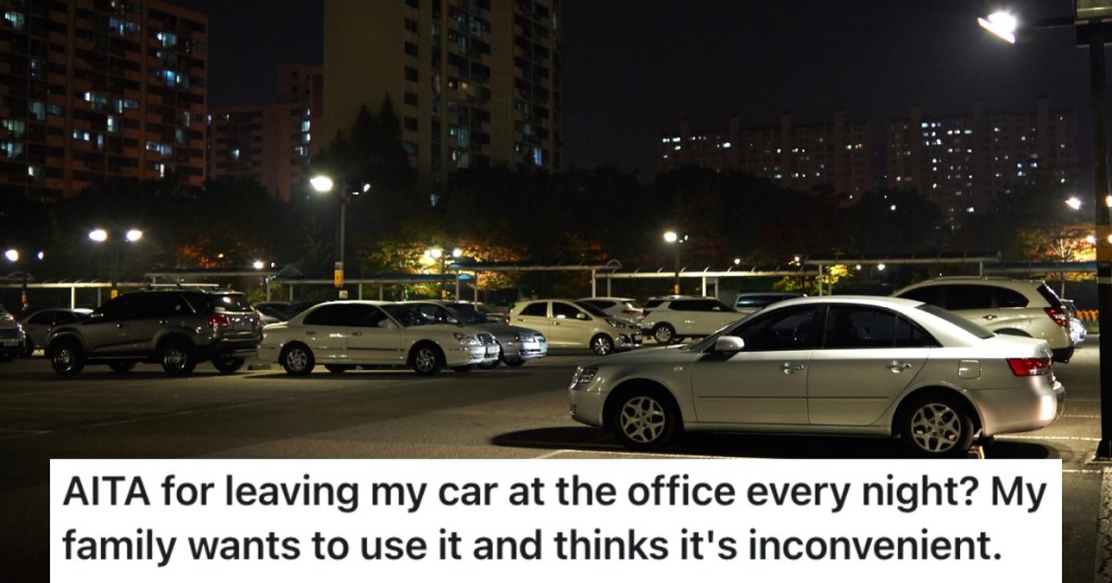 parking lot at night