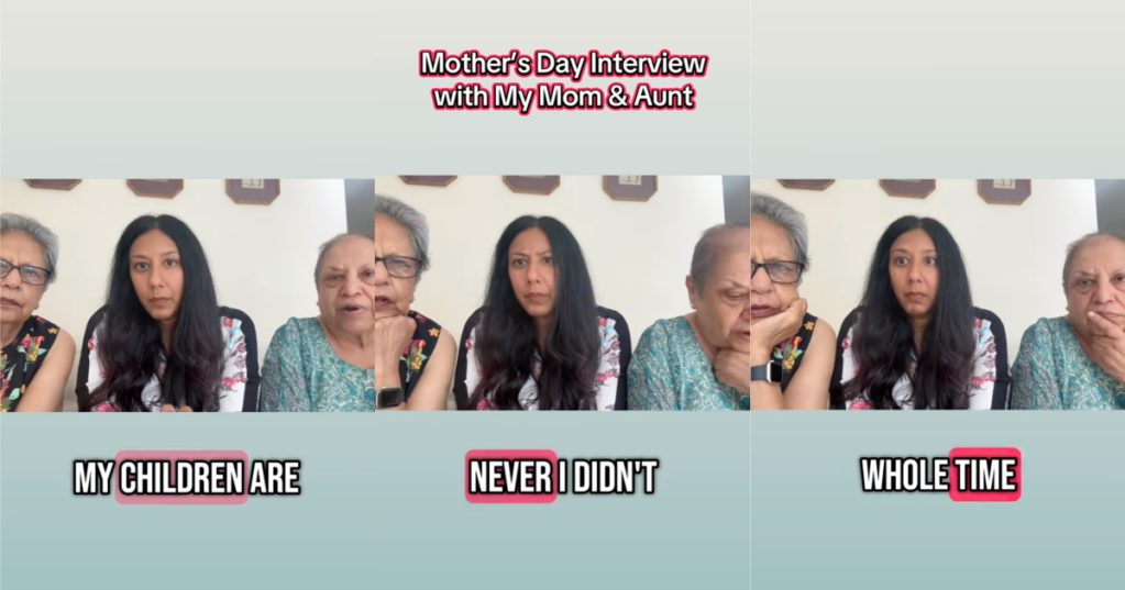 three women talking to tiktokkers