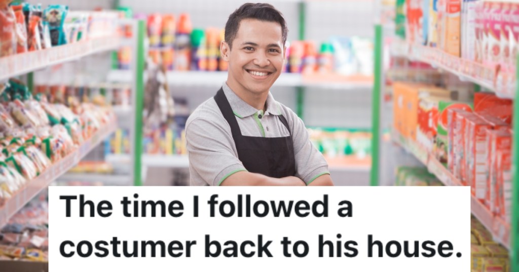 man in a grocery store