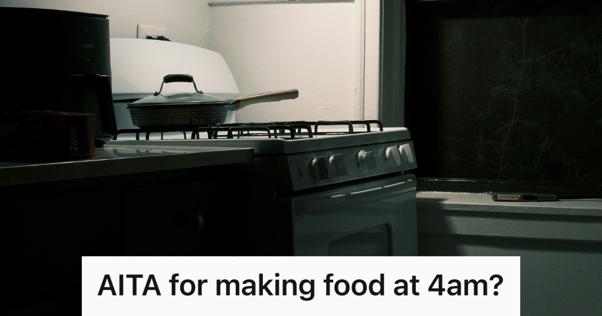 pan on the stove at night