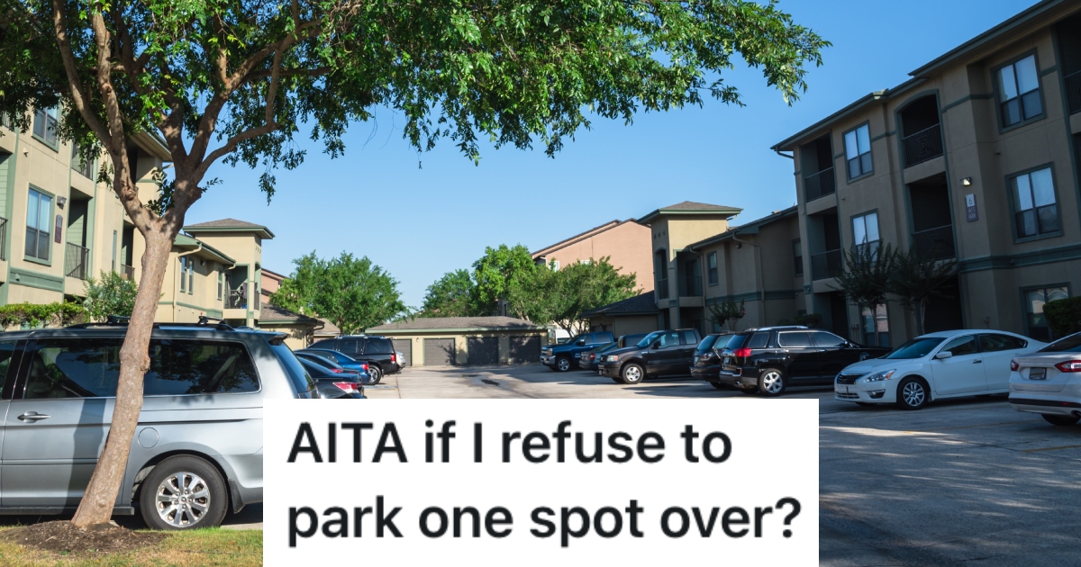 parking lot at an apartment complex