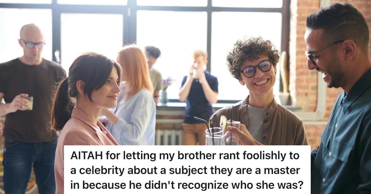 He Was In A Nasty Fight With His Brother, So He Let Him Embarrass Himself In Front Of An A List Celebrity group of people laughing at a party