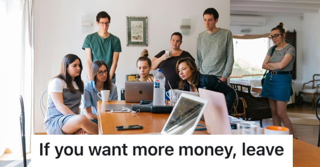 team sitting around office table